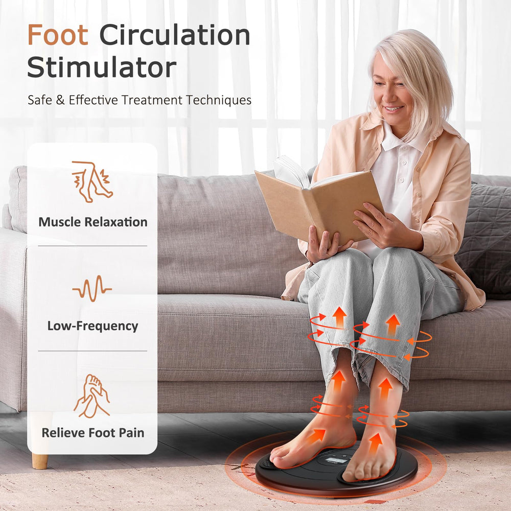 KNQZE foot massager operates quietly for use during rest or sleep.