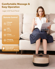 KNQZE massager with shiatsu rollers for targeted foot relief