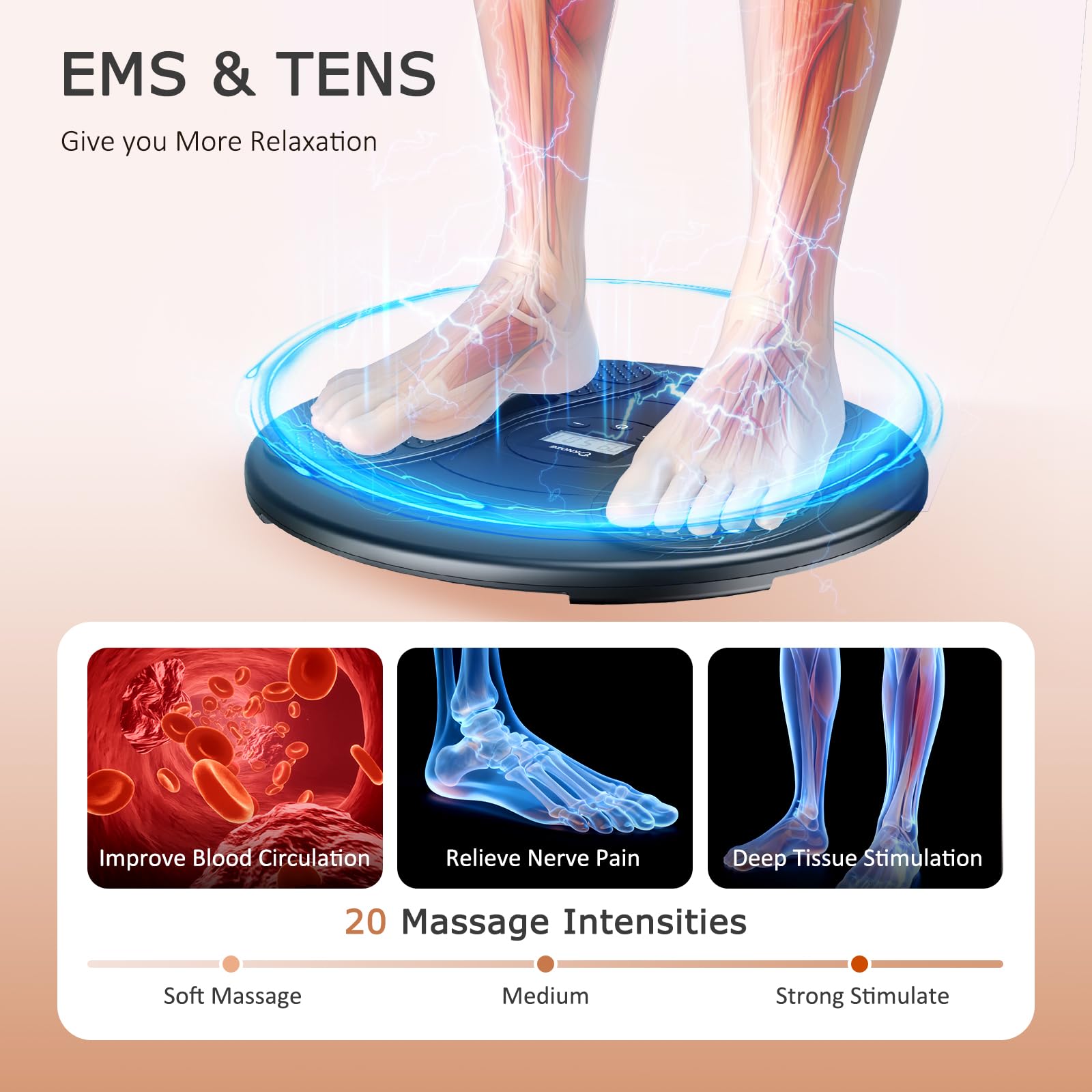KNQZE foot massager with wireless remote for easy control from the couch.
