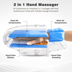 KNQZE hand massager touchscreen panel enabling quick personalized sessions