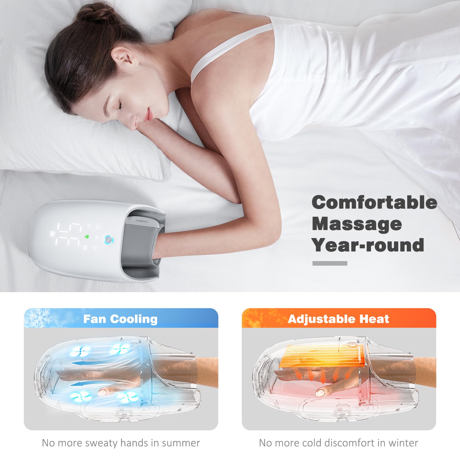 KNQZE hand massager wrist air compression targeting the wrist area