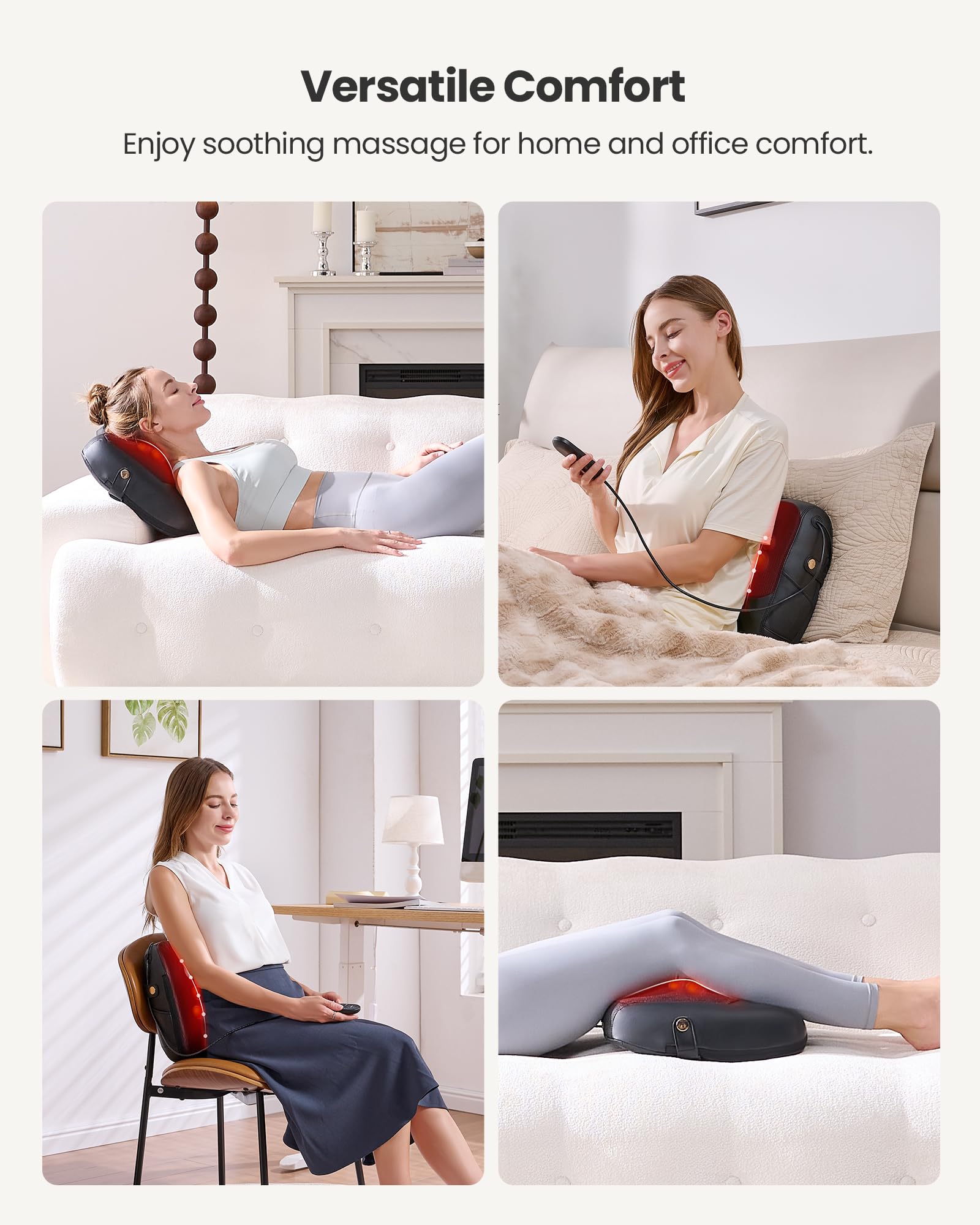 KNQZE remote control and cord enable easy operation from anywhere.