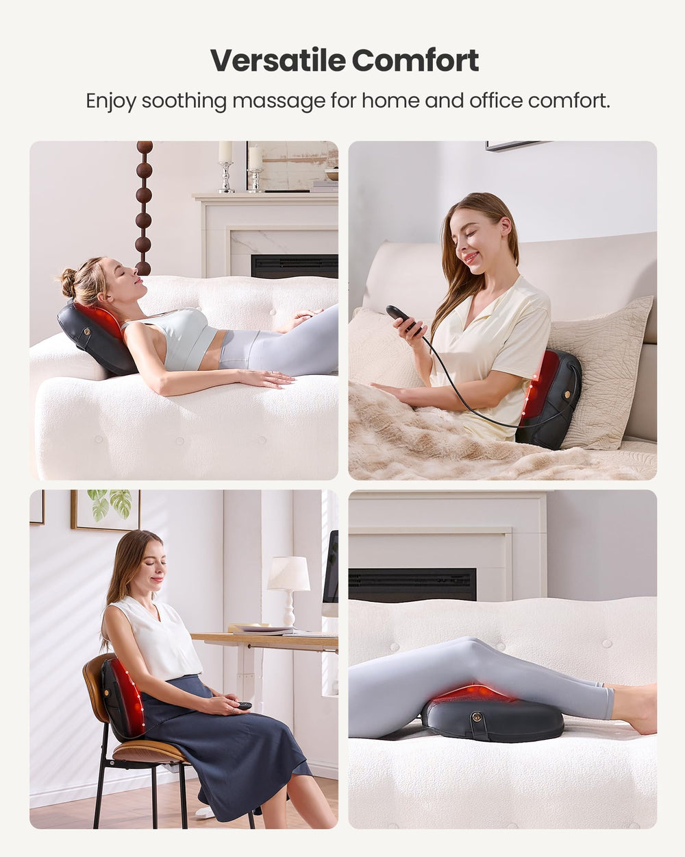 KNQZE remote control and cord enable easy operation from anywhere.