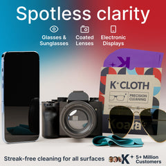Koala Lens Cleaning Cloth Japanese microfiber close-up reveals ultra-dense weave for lint-free cleaning.