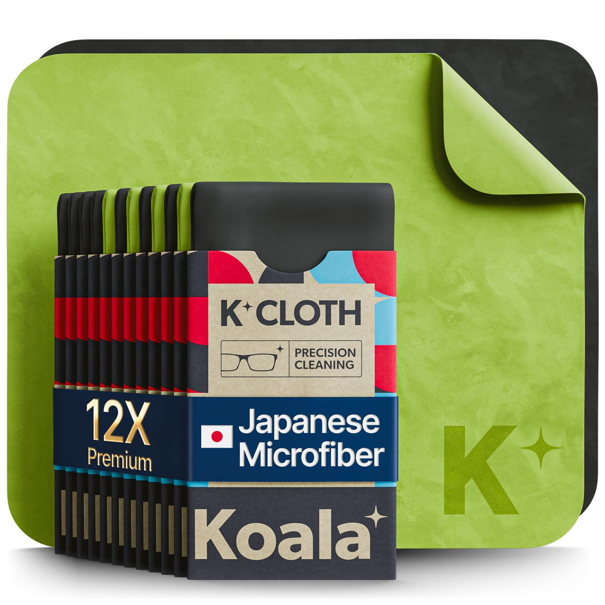 Koala Lens Cleaning Cloth in action on eyeglasses for crystal-clear vision.
