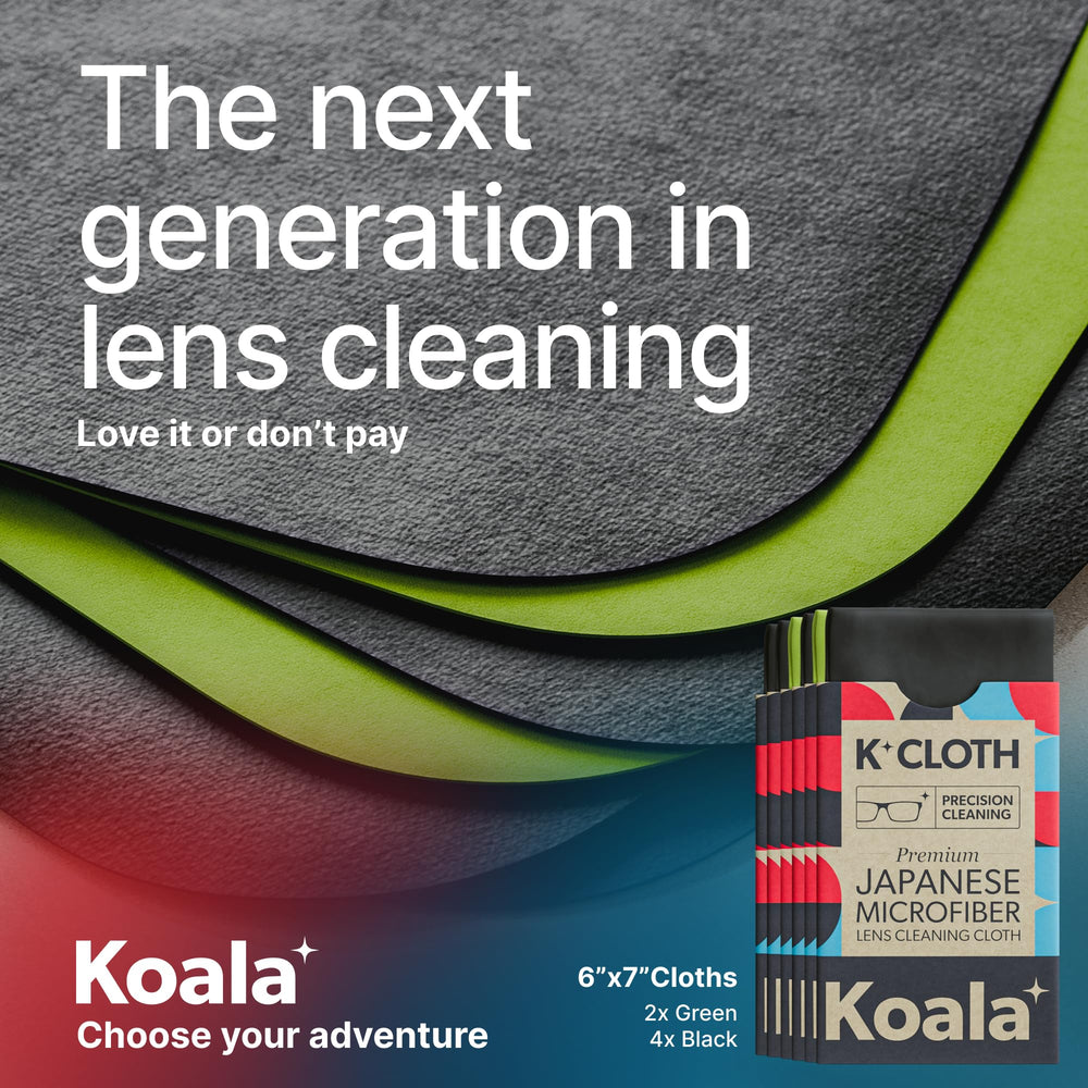 Koala Lens Cleaning Cloth removes dust and oils effectively