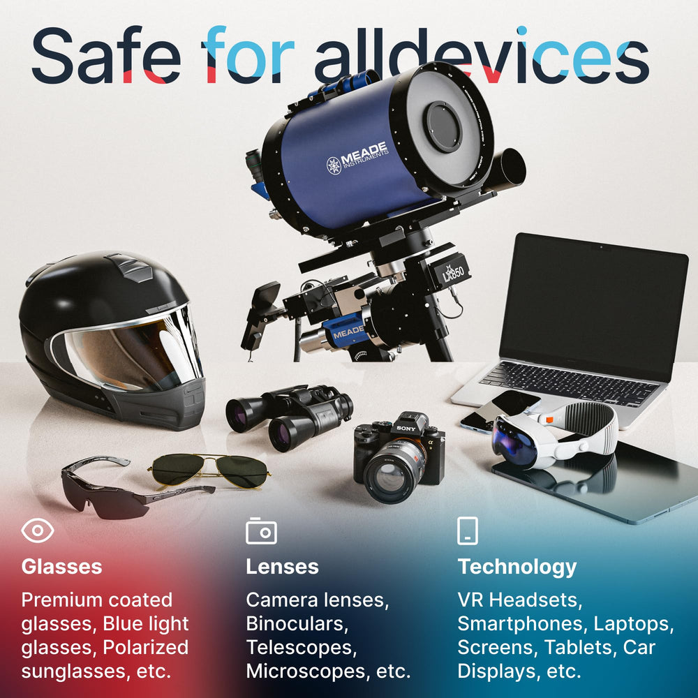 Koala Lifestyle bottle and cloth set provides convenient cleaning for glasses and screens.