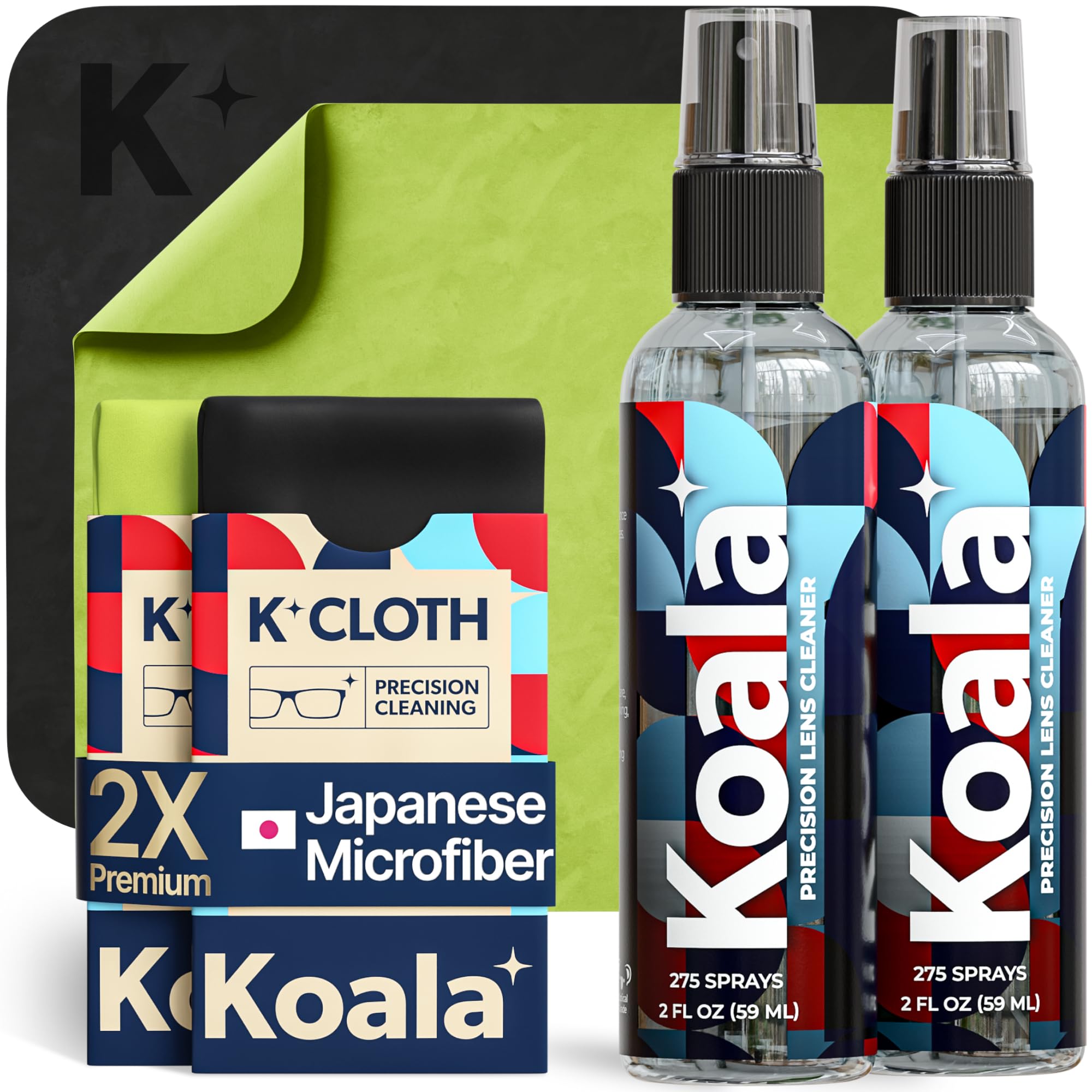 Koala Lifestyle eyeglass cleaner bottle front view for streak-free lens cleaning.