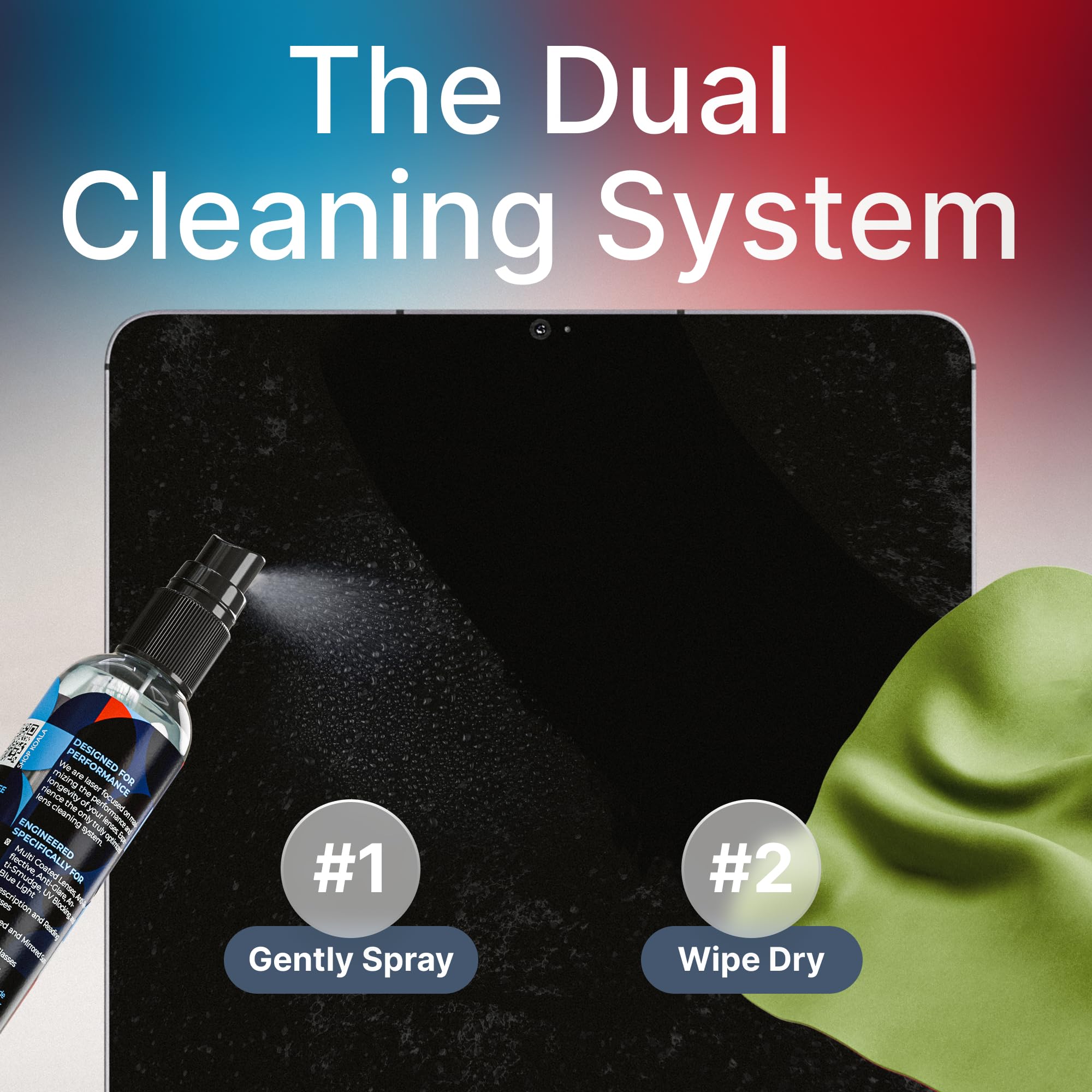 Koala reusable microfiber cloth dries quickly after cleaning sessions.