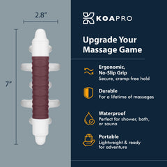 KOAPRO ergonomic grip design makes deep tissue massages easier and cramp-free
