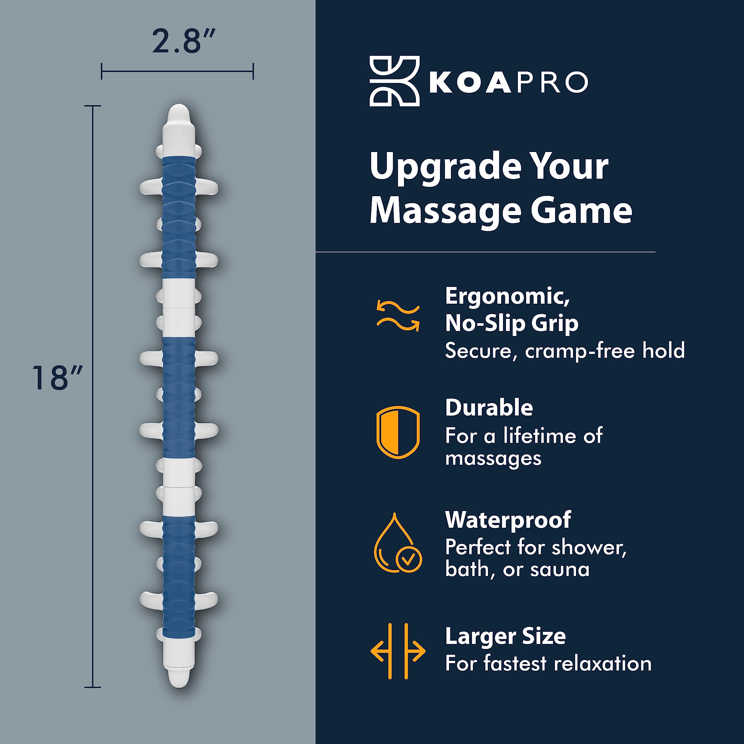 KOAPRO Facia Blaster Tool addresses cellulite areas with a firm, controlled massage.