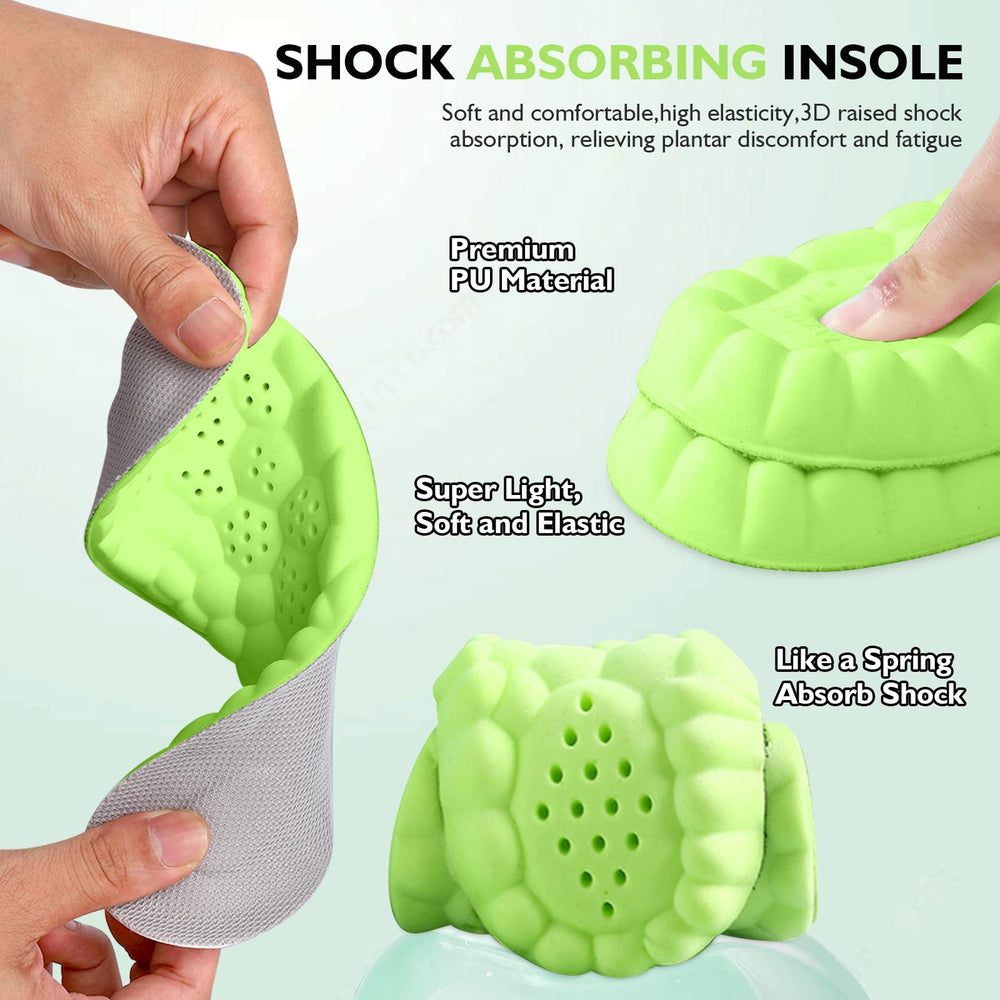 KOAVDMT insoles deliver shock absorption to reduce foot fatigue during workouts.