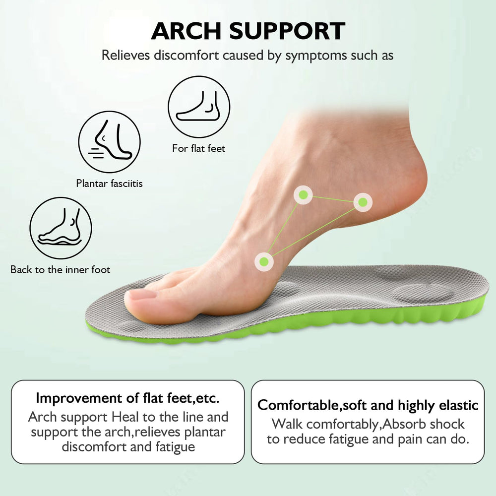 KOAVDMT insoles support walking and running across various activities.