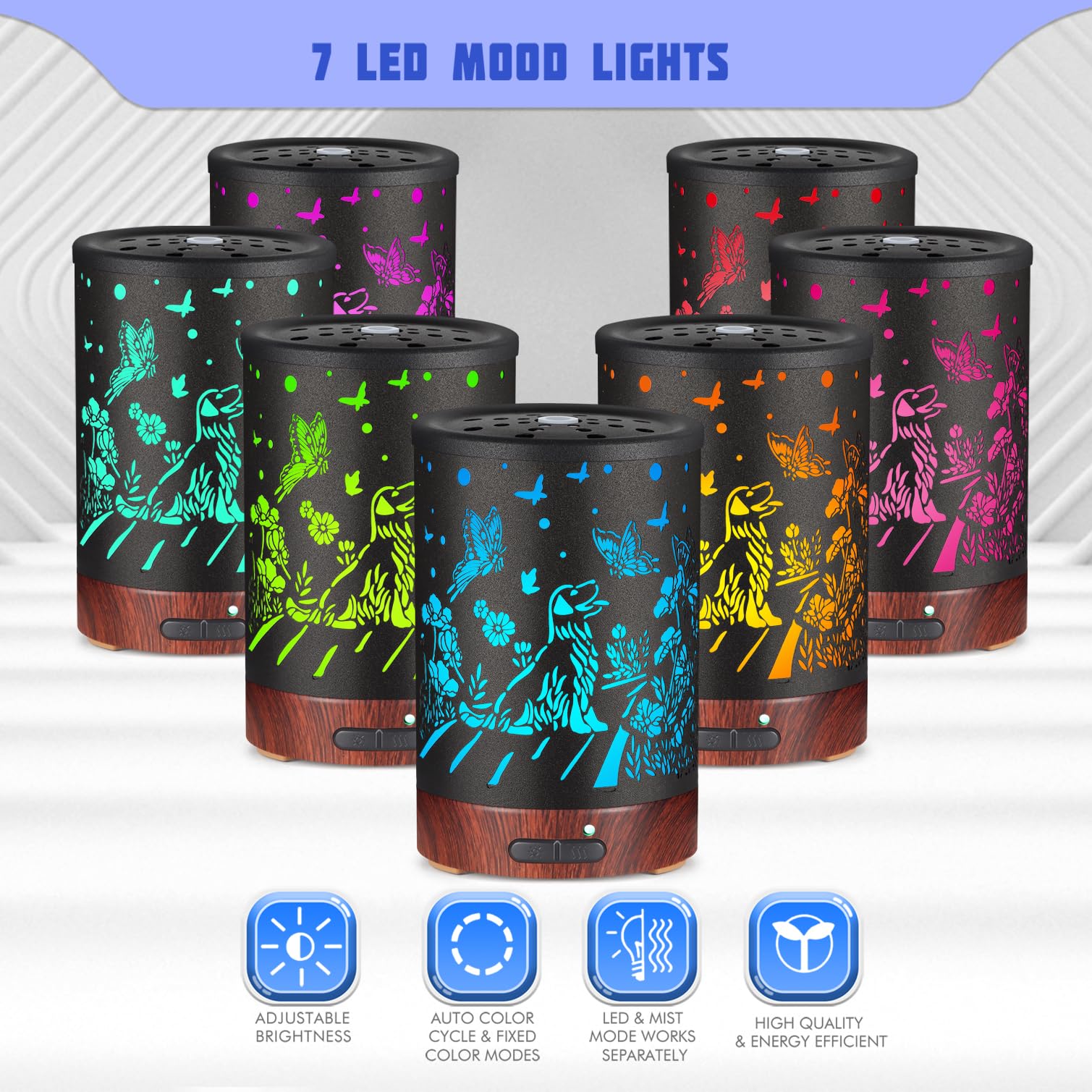 Kobodon diffuser mist close-up demonstrates gentle, continuous cool mist for relaxation.