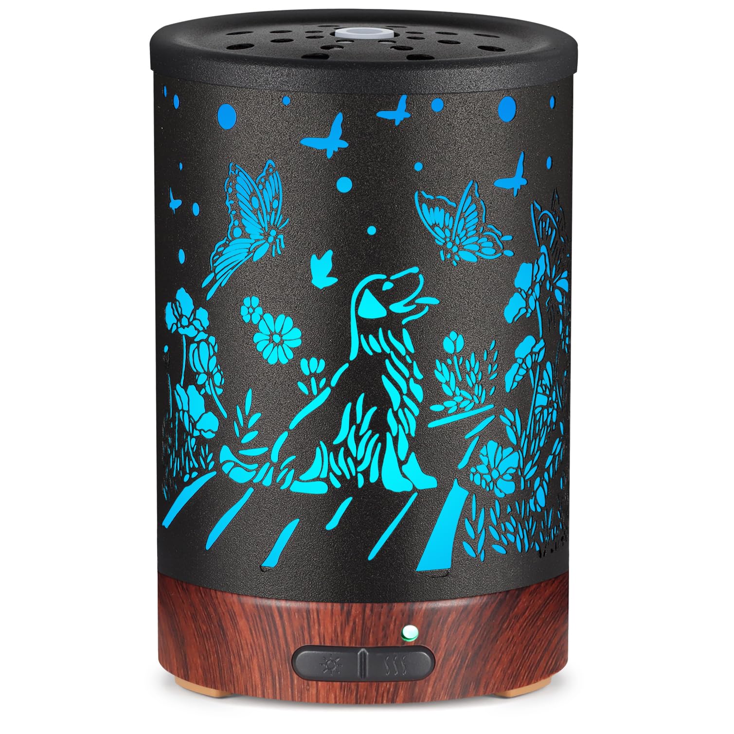 Kobodon diffuser with seven color LED lights creates a calming room ambiance.