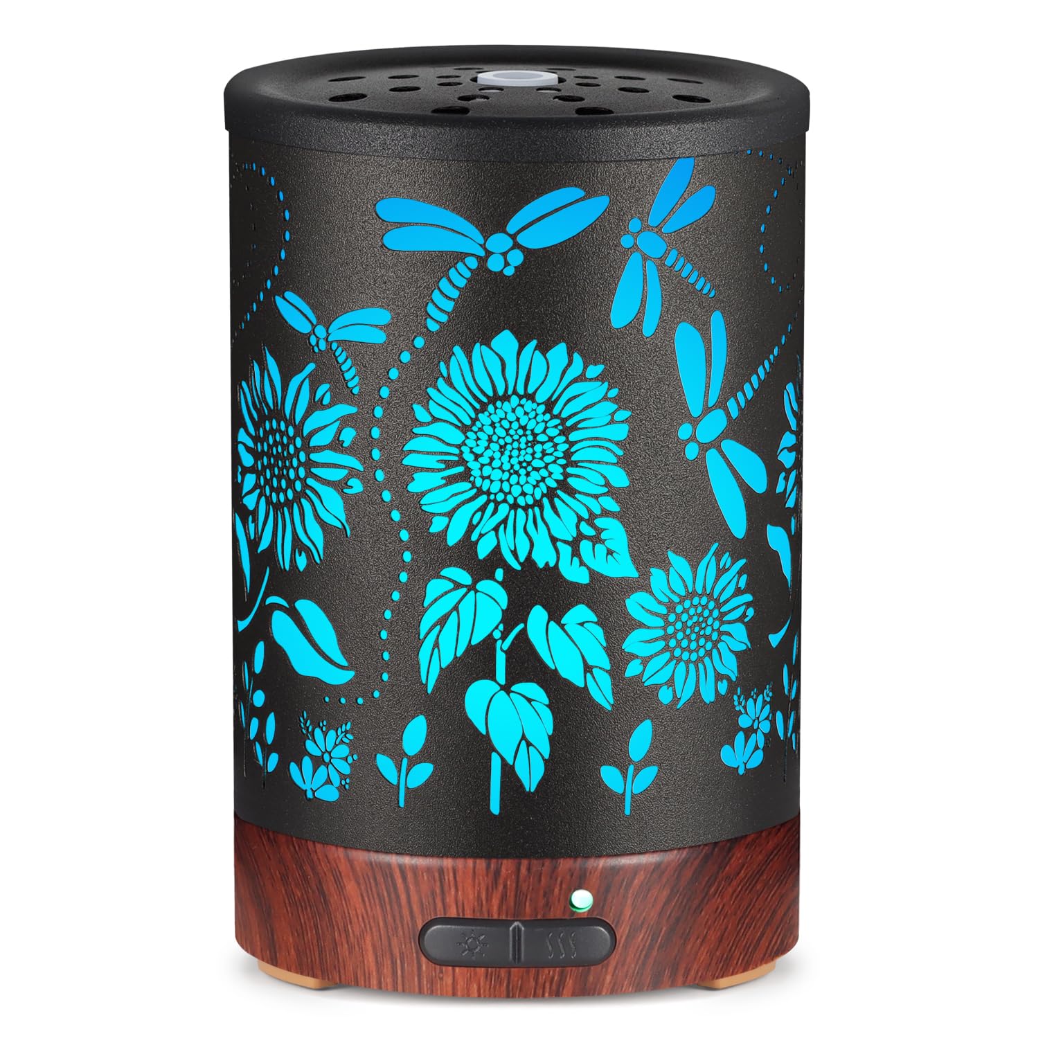 Kobodon Sunflower diffuser with seven color lights creating cozy mood