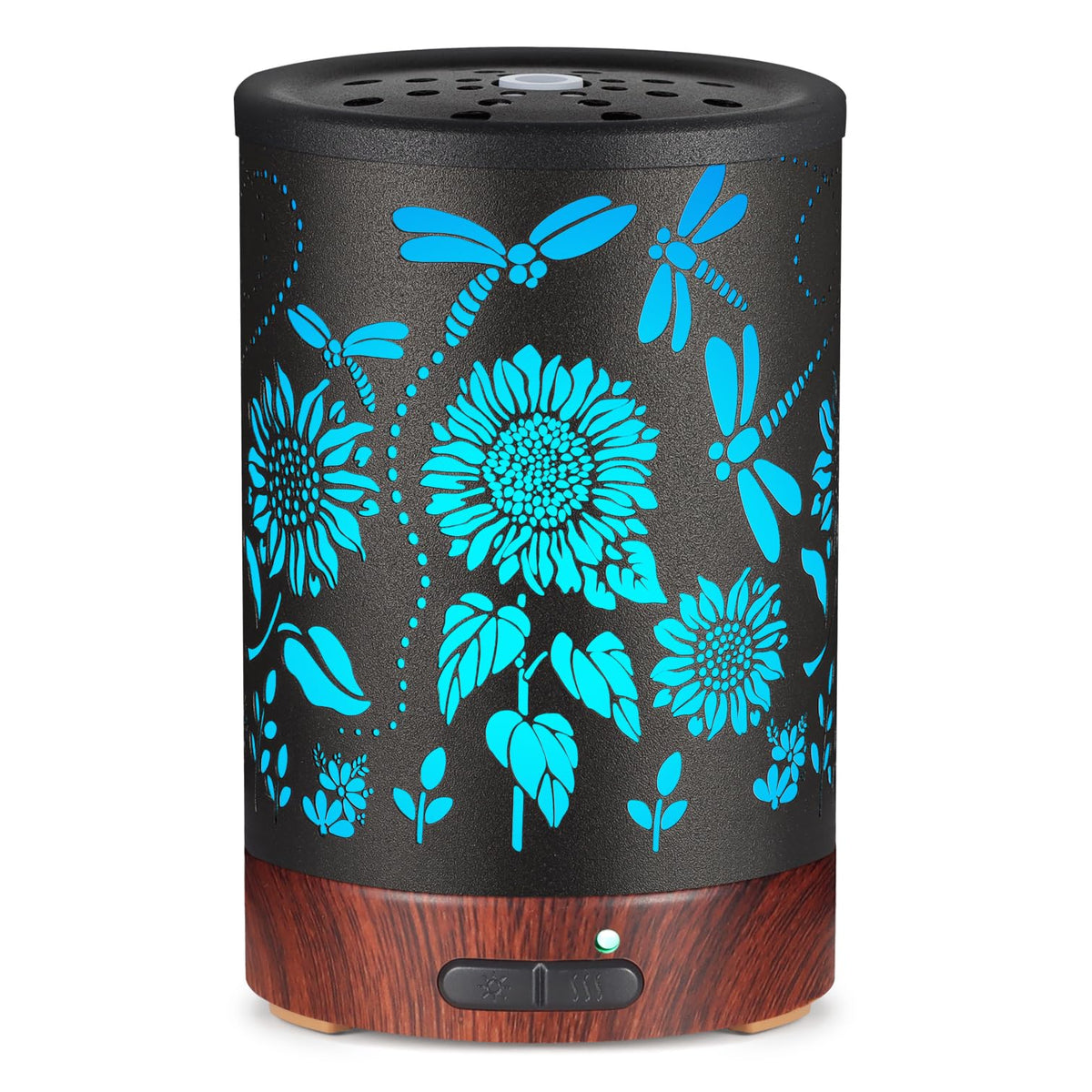 Kobodon Sunflower diffuser with seven color lights creating cozy mood
