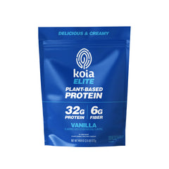 Koia Plant Based Protein Elite Vanilla powder scoop for creamy shakes