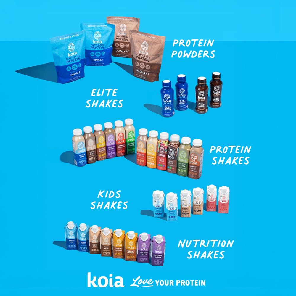 Koia vanilla protein powder baking use close-up for versatile recipes.