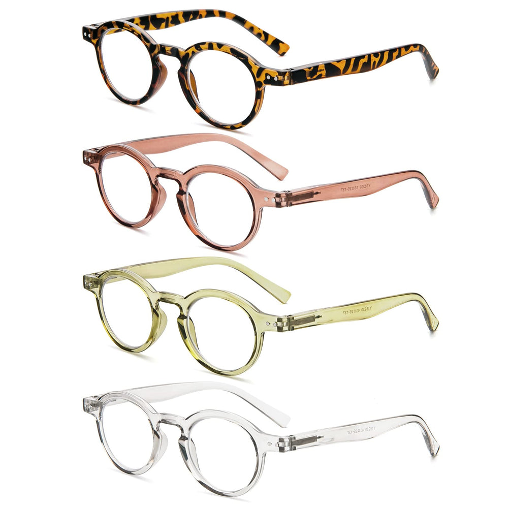 KoKoBin leopard round reading glasses add bold everyday style for reading.