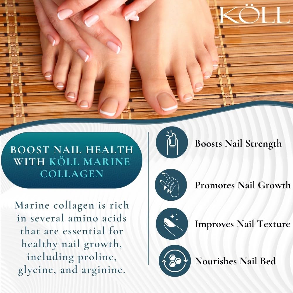 KÖLL Marine Collagen Peptides powder 10 g scoop for daily serving.