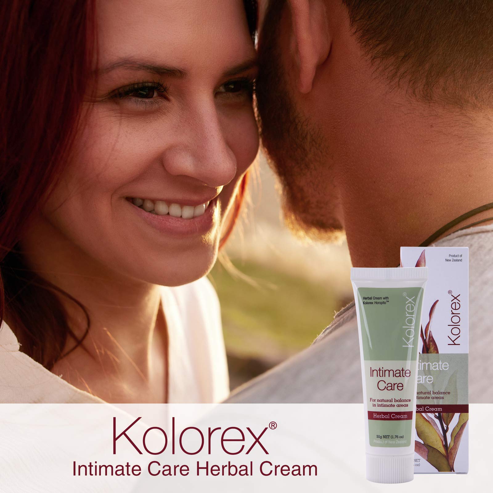 Kolorex Vaginal Care Cream application shows smooth texture for sensitive skin hydration.