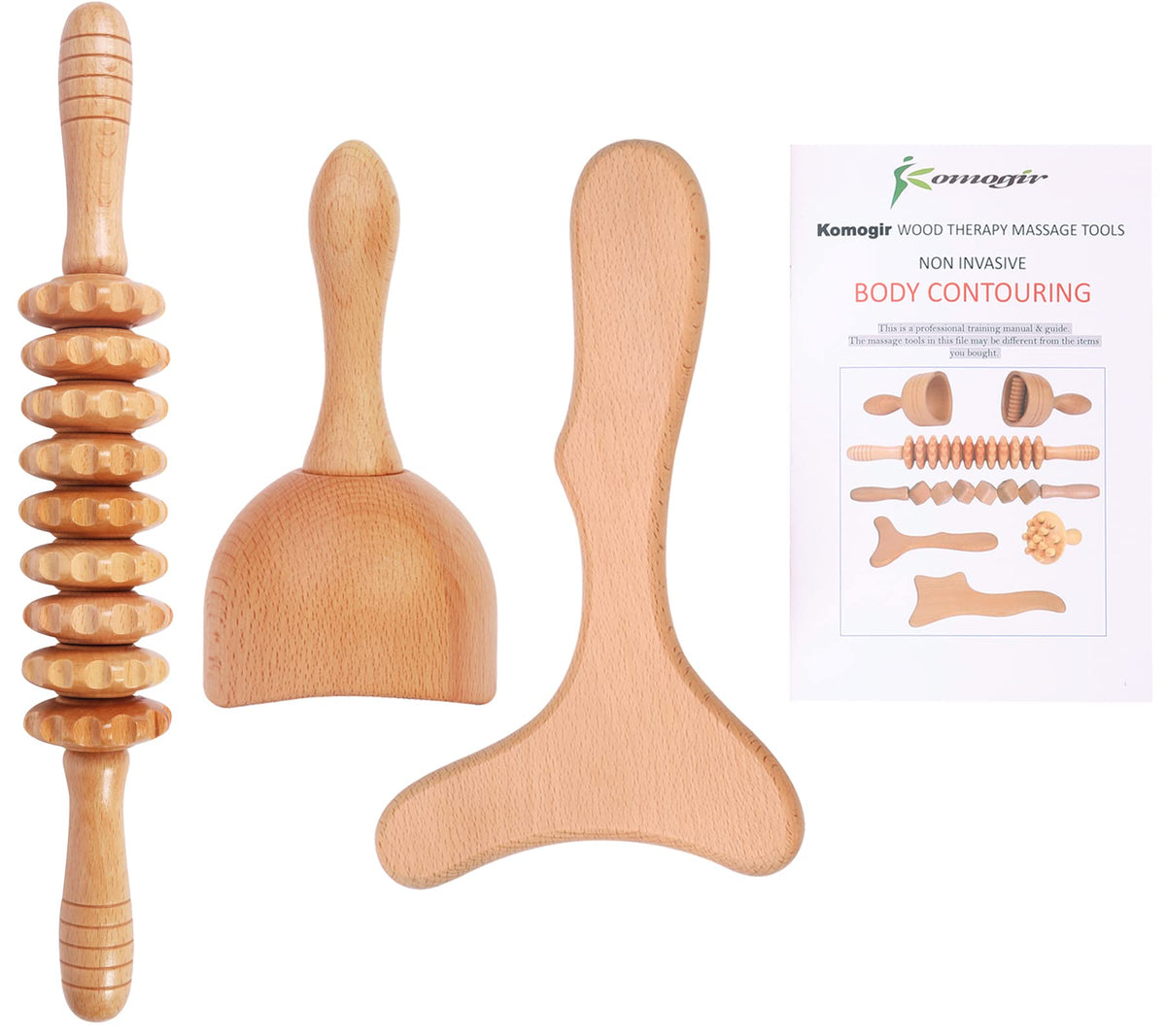 Komogir 3-in-1 wood therapy kit for at-home spa use