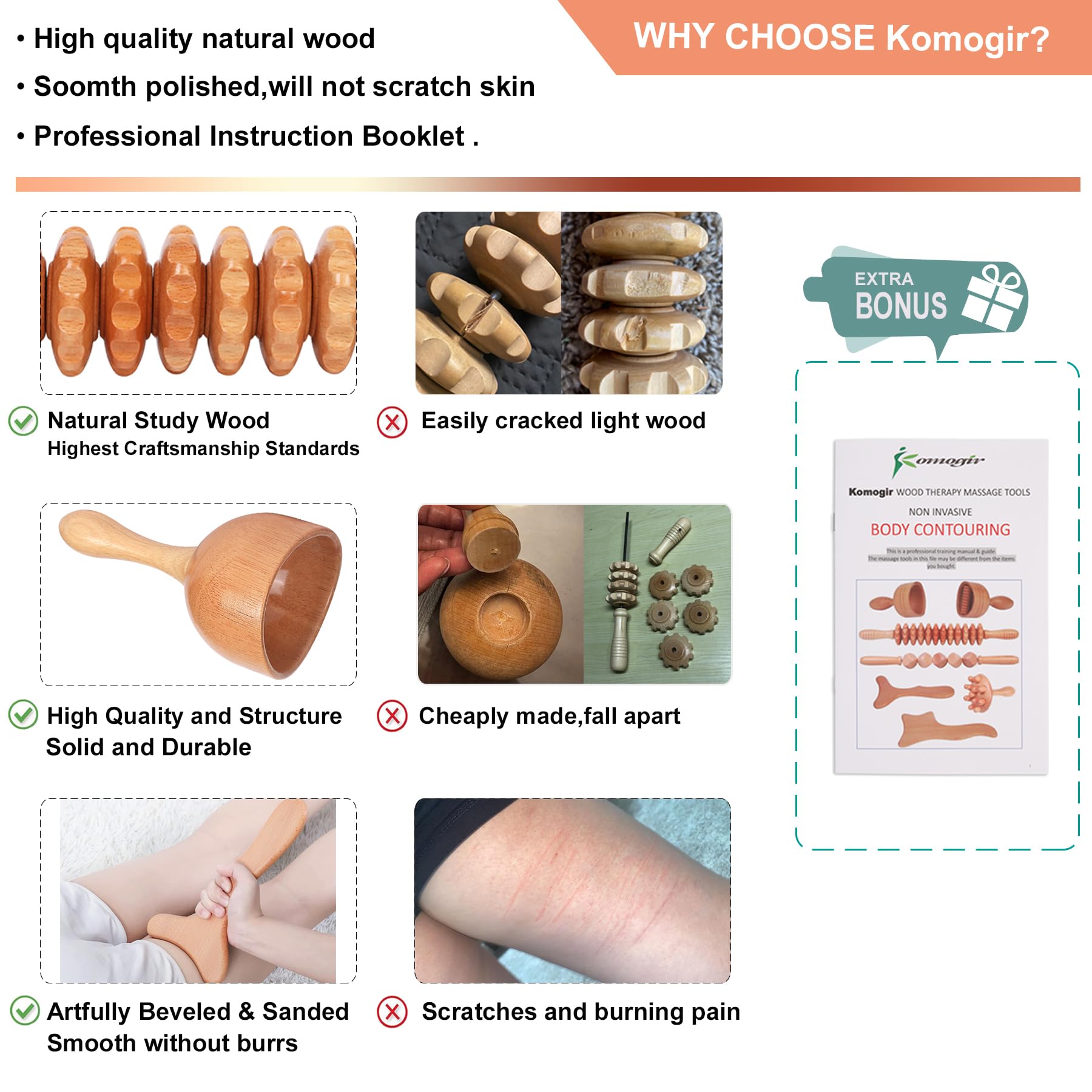Komogir wood Swiss cup for lymphatic drainage at home