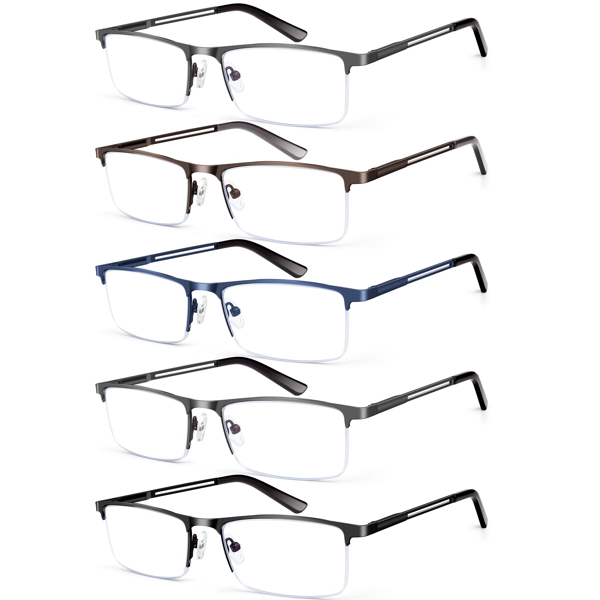KONHAGO blue light blocking reading glasses with half-frame design for all-day screen comfort.