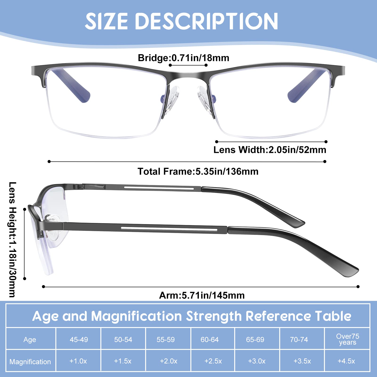 KONHAGO lightweight eyewear reduces pressure for long reading sessions.
