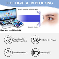 KONHAGO UV400 protection blue light glasses reduce glare during work