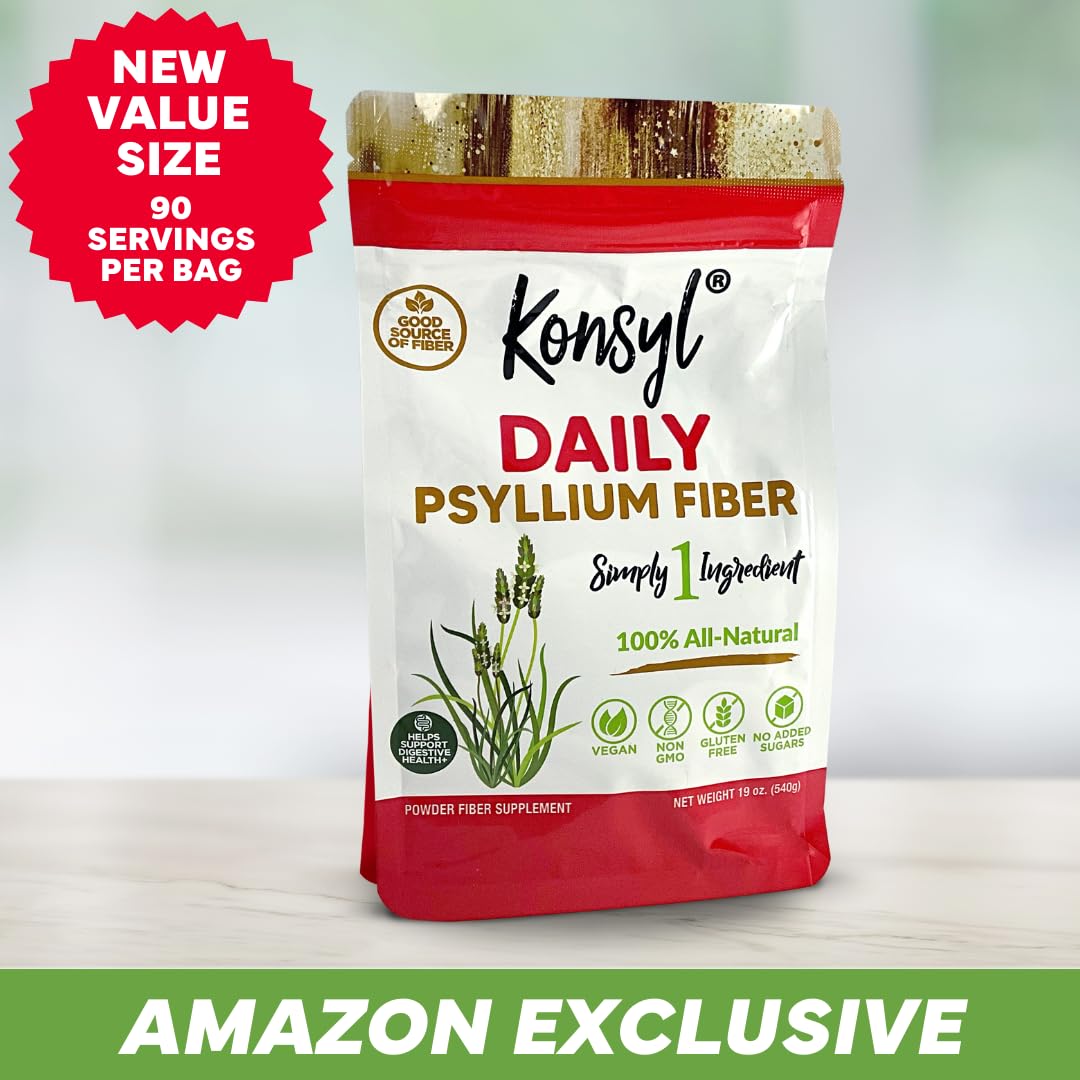 Healthy breakfast setup with Konsyl fiber as part of routine
