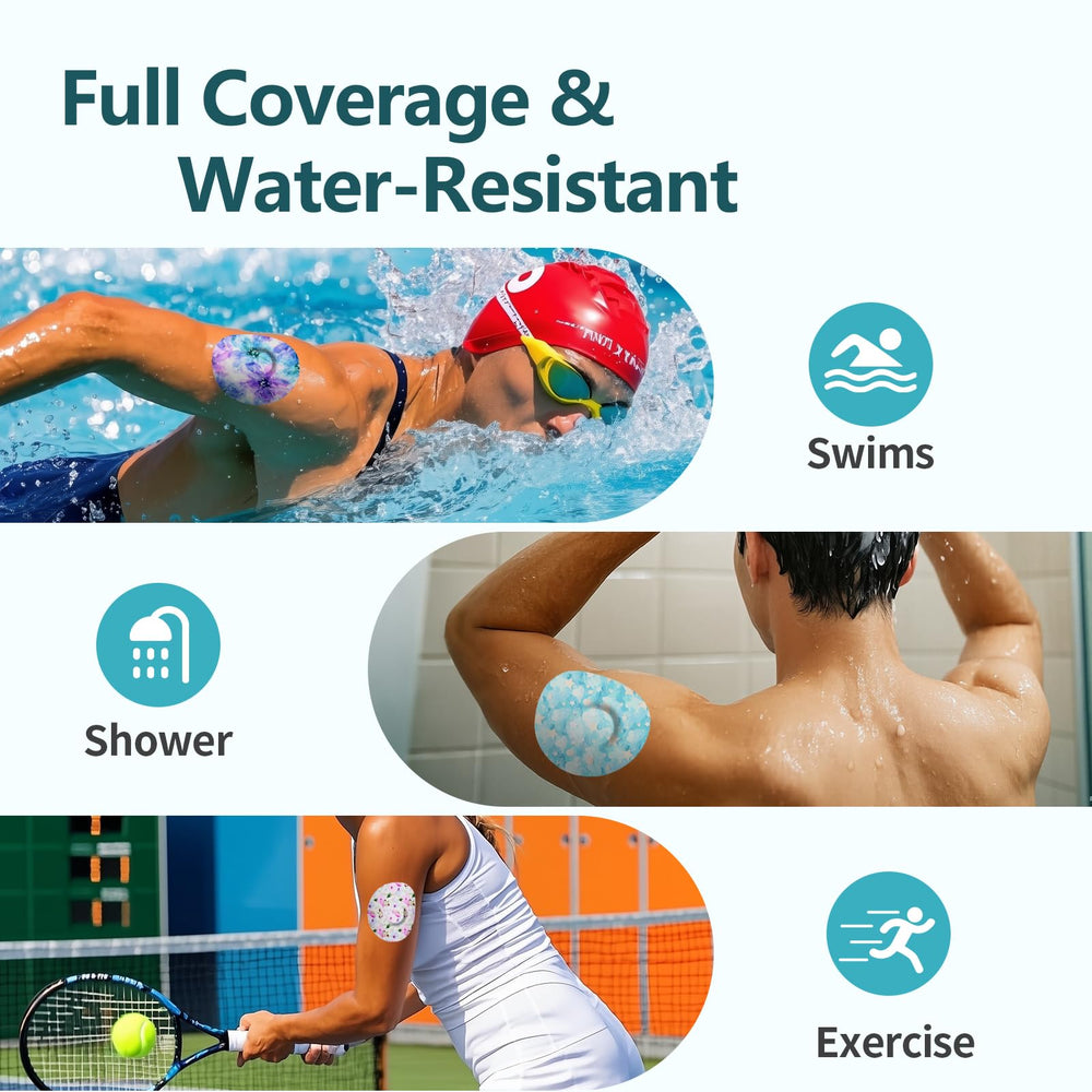 Kooloba Dexcom G7 over patches enable flexible wear during workouts and daily routine.