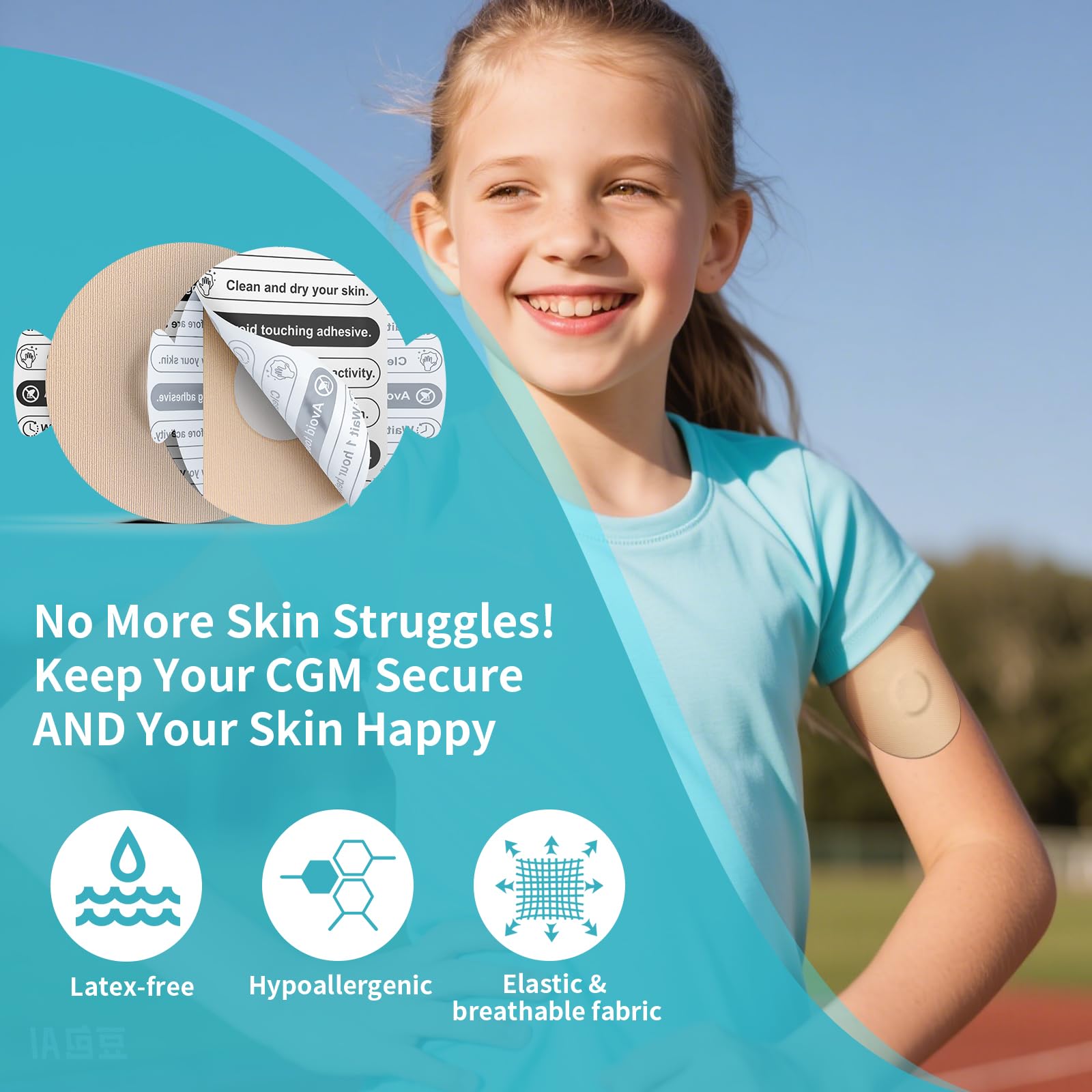 Kooloba Libre 3 skin-safe adhesive gentle on sensitive skin