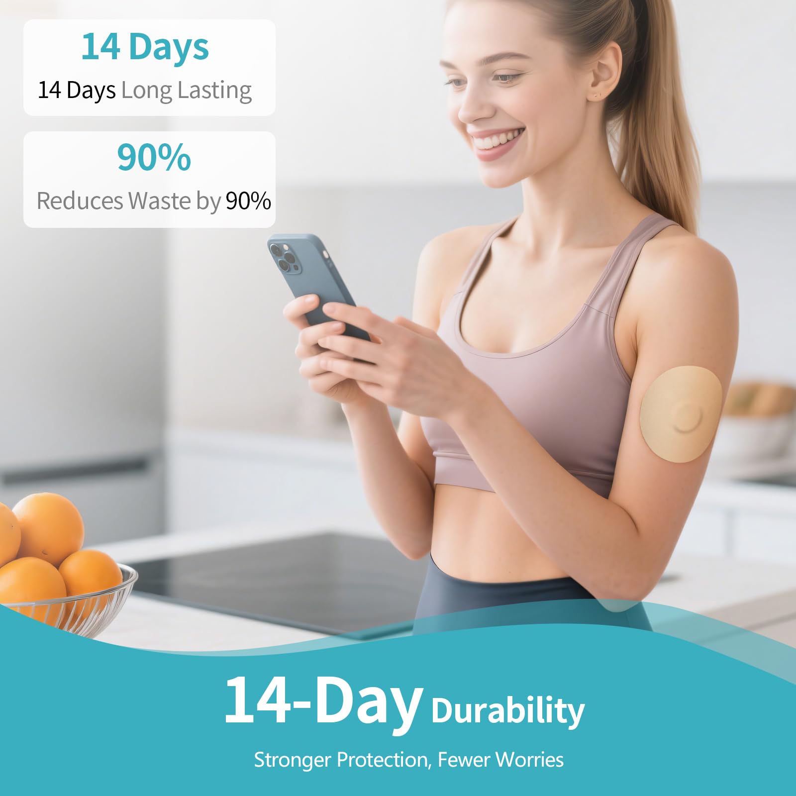 Kooloba Libre 3 water-resistant patch protecting during showers and workouts