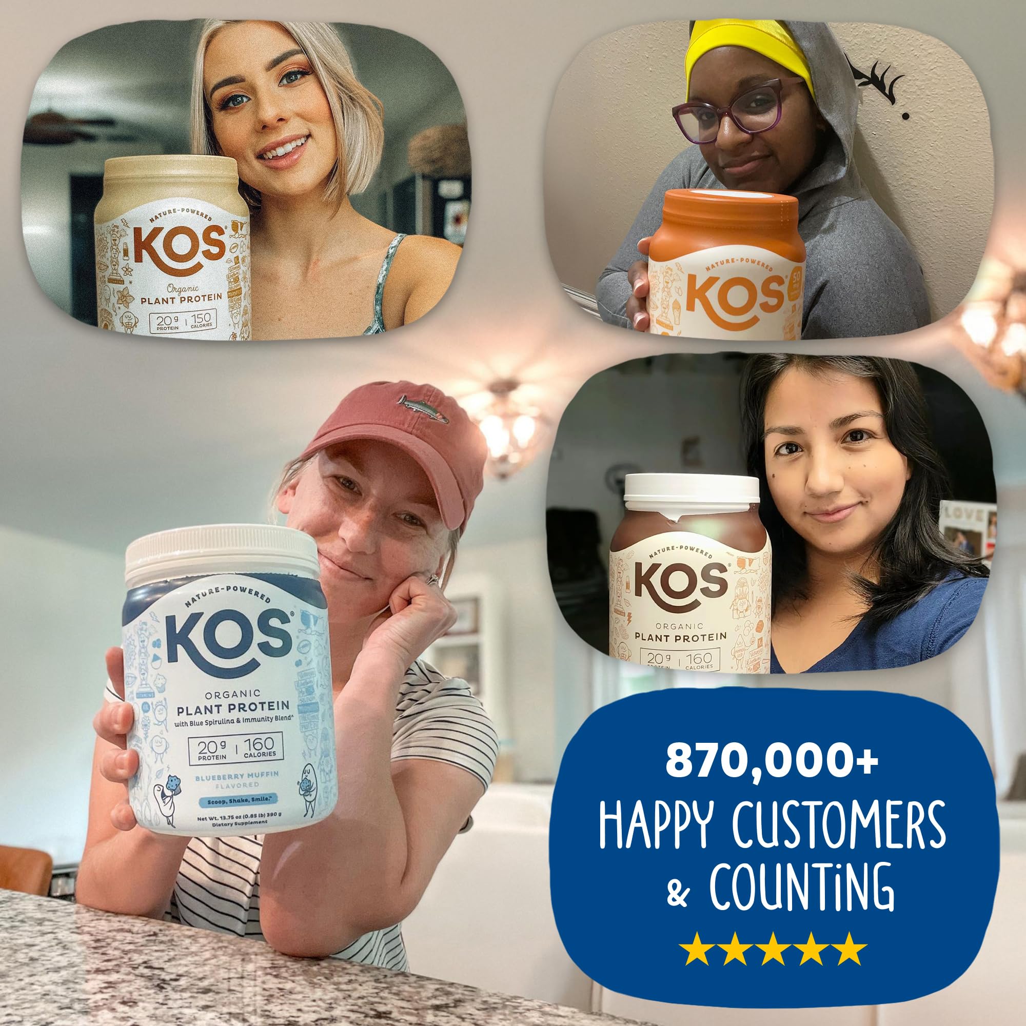 KOS Gluten, Dairy, Soy-Free Vegan Formula for sensitive diets.