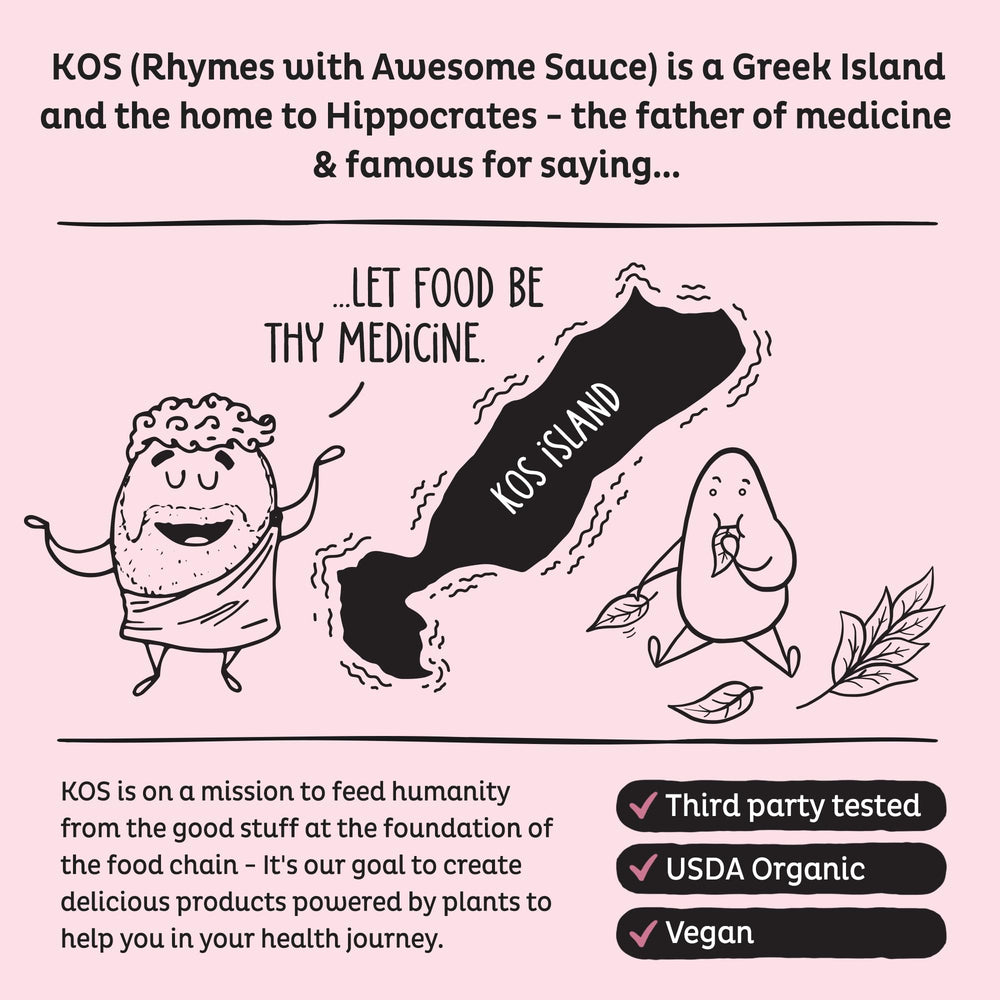 KOS Organic Beetroot Powder dips bring color to veggie snacks.