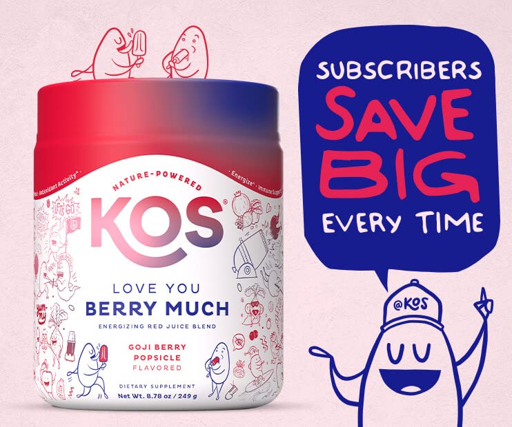 KOS Reds beet root juice in a glass emphasizing deep red color and natural sweetness