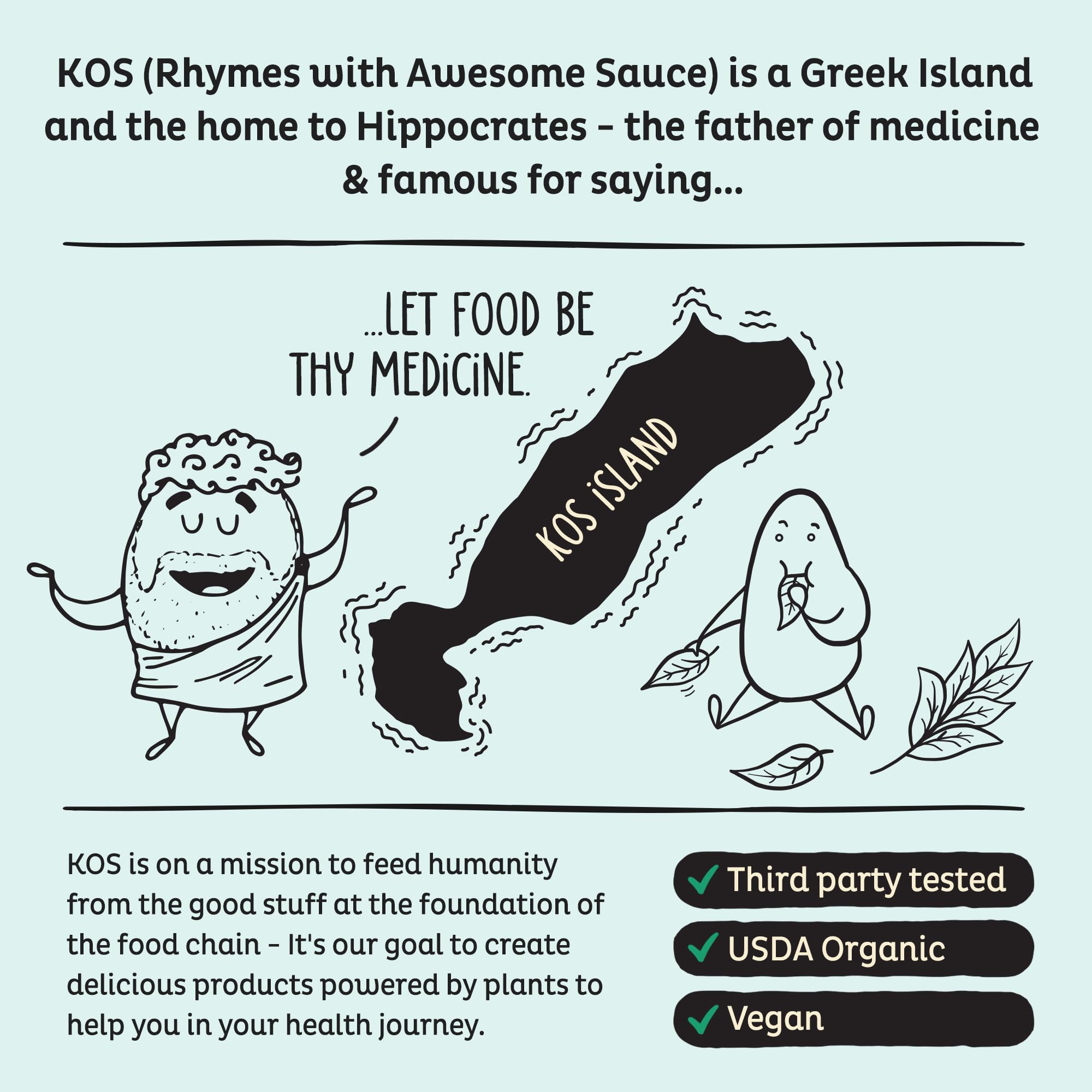 KOS dairy-free and gluten-free certification indicators