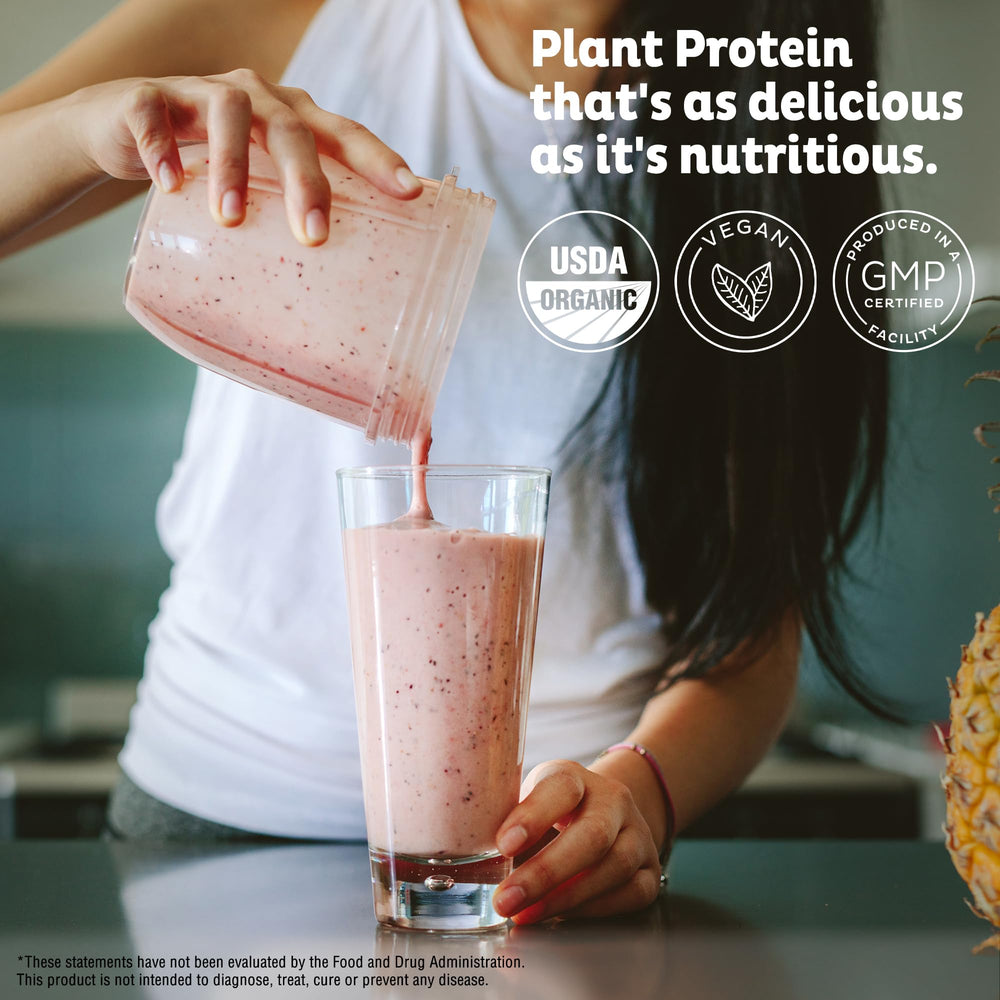 KOS vegan protein powder shake glass for easy smoothies