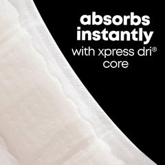 Kotex Lightdays Liner Long packaging back view, value with six-pack convenience