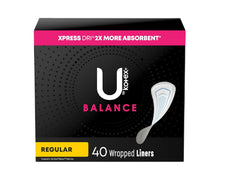 Kotex Lightdays Plus absorbent liners packaging front for daily protection on light days.