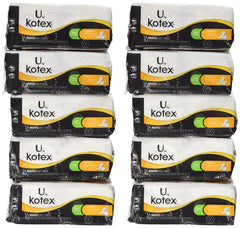 Kotex Natural Balance Absorbent Liners long pack front view showing product design and discreet use