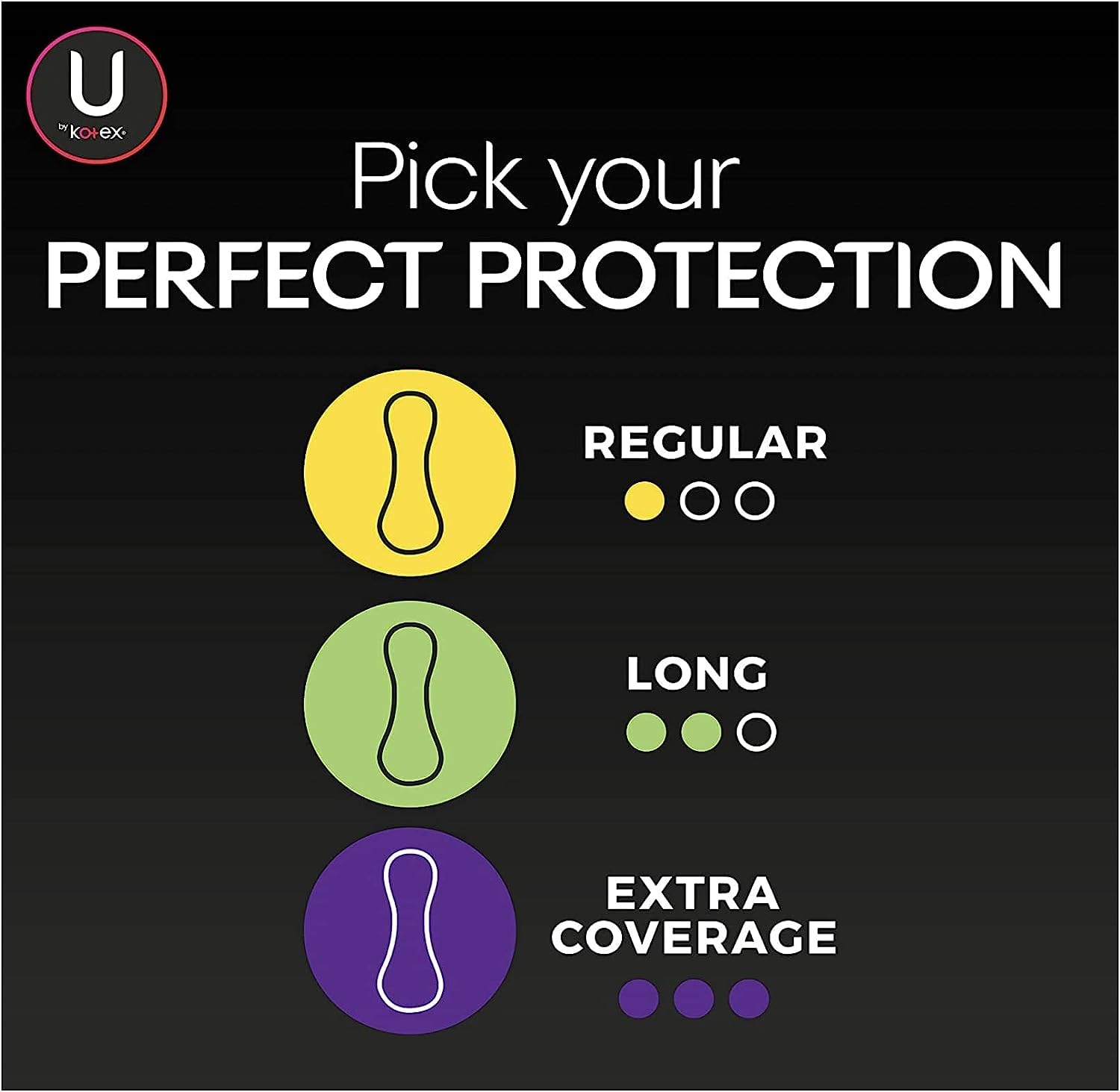 Kotex Natural Balance liner silhouette shows discreet protection.