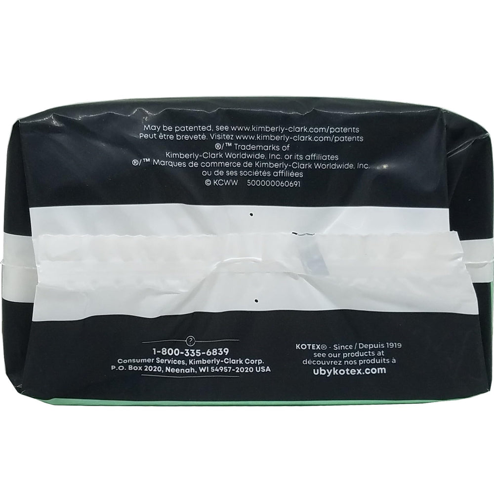 Kotex Security Ultra Thin Pads Long in-use view shows all-day protection.