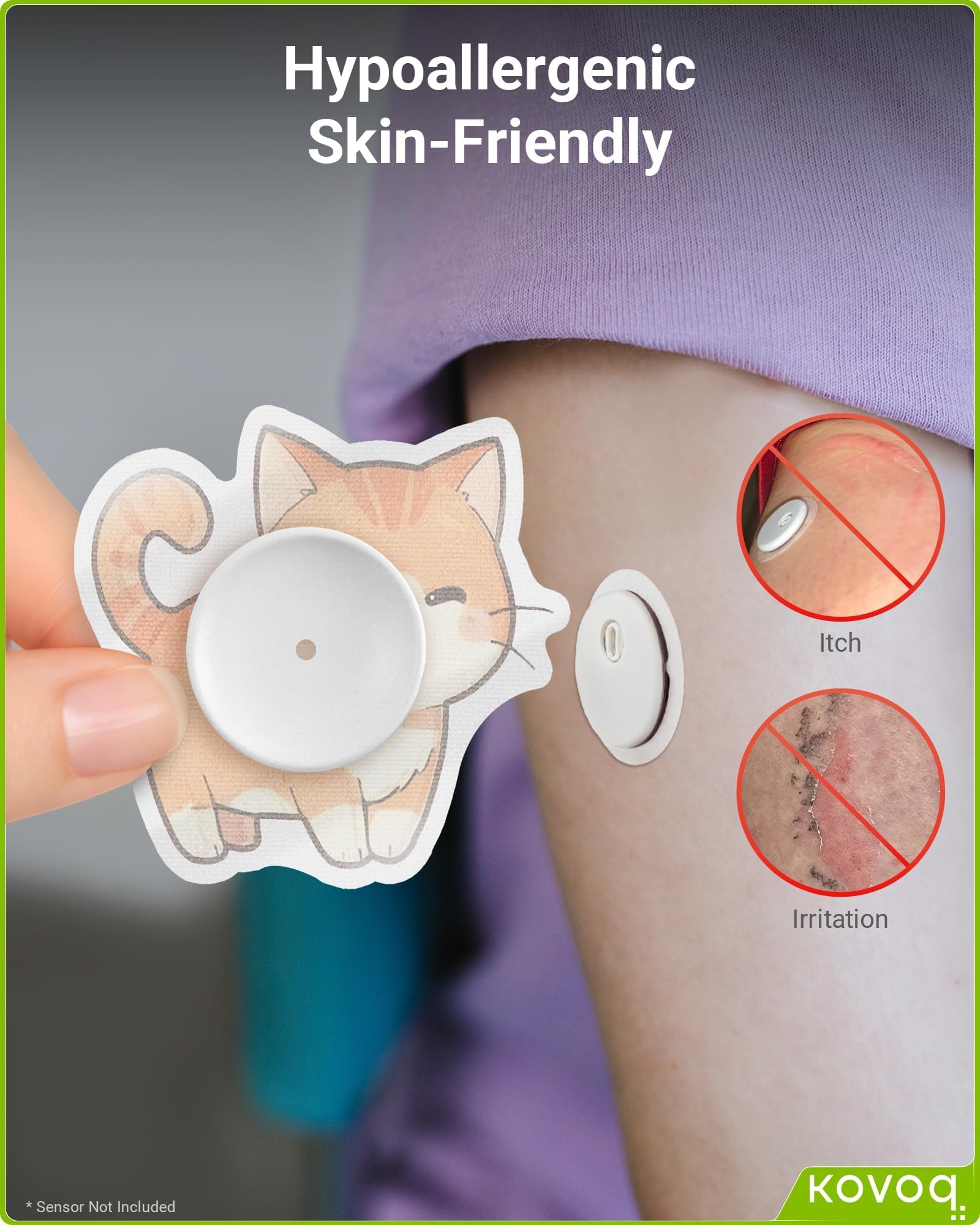 KOVOQ FiguraGuard patches are waterproof and skin-friendly.