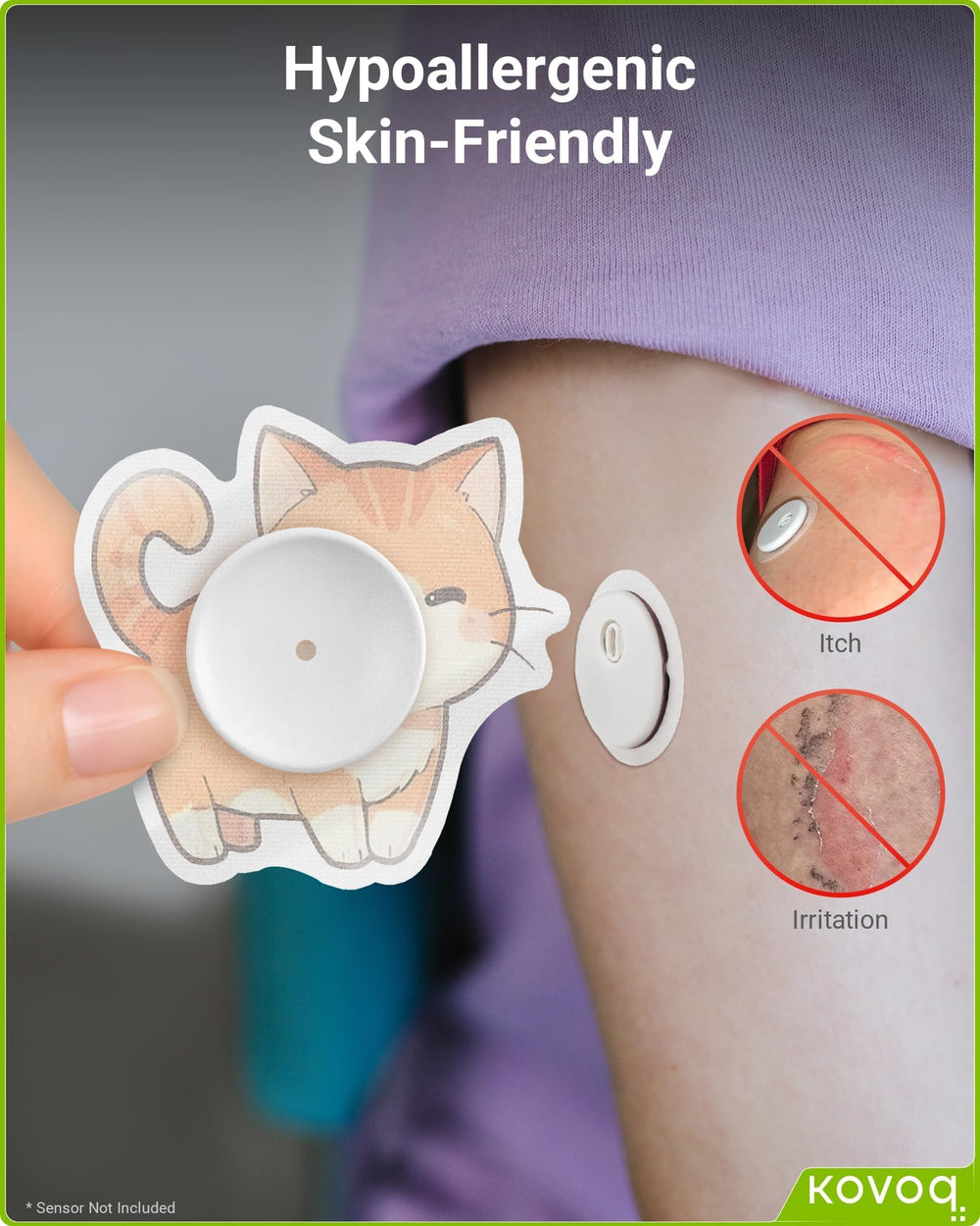 KOVOQ FiguraGuard patches are waterproof and skin-friendly.