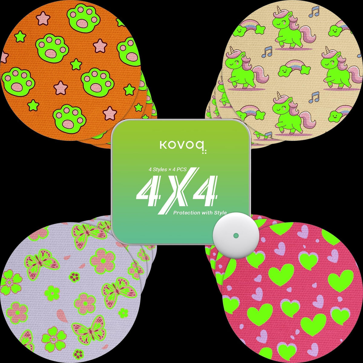 KOVOQ GlowArmor butterfly cover with glow-in-the-dark visibility for night monitoring.