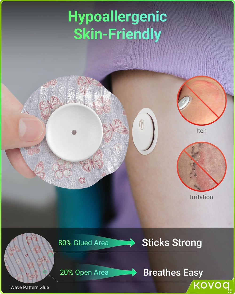 KOVOQ GlowArmor heart close-up emphasizes soft edges and glow for nighttime visibility.