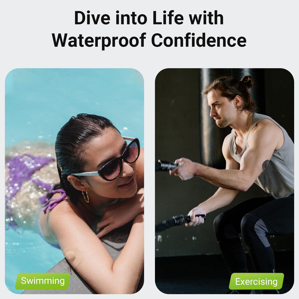 KOVOQ hardshell cover with Dexcom G7 overpatch tan provides reusable sensor protection